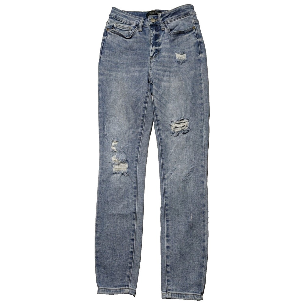 JUDY BLUE SKINNY FIT‎ Juniors 3/26 Stretch Blend Distressed Denim Jeans